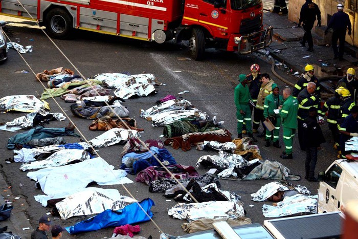 آتش سوزی مهیب در ساختمانی در آفریقای جنوبی