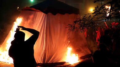 مراسم خیمه سوزان ظهر عاشورا حسینی (ع)